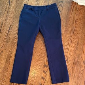 Straight Leg Women's Pants in Navy Blue